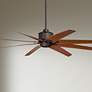 2_72" Casa Vieja Predator English Bronze Outdoor Ceiling Fan with Remote