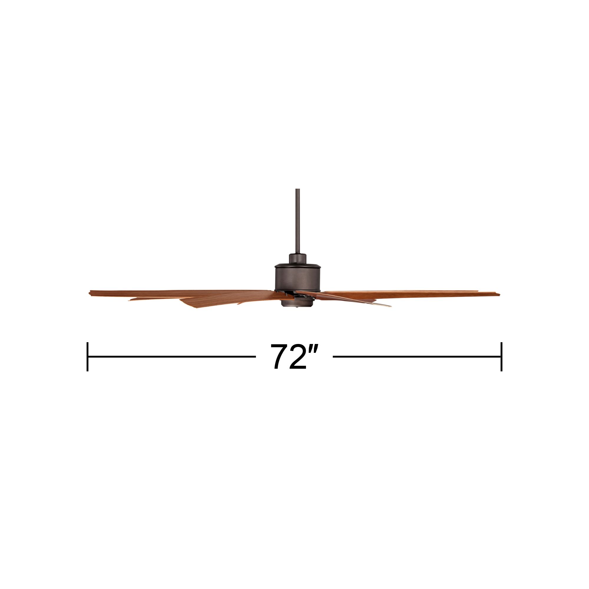 72" Casa Vieja Predator English Bronze Outdoor Ceiling Fan with Remote in scene