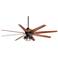 72" Casa Vieja Predator Rustic Cage Bronze Damp Fan with Remote
