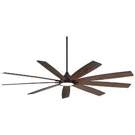 Image2 of 72" Casa Vieja Tahoe Breeze Black LED Outdoor Ceiling Fan with Remote
