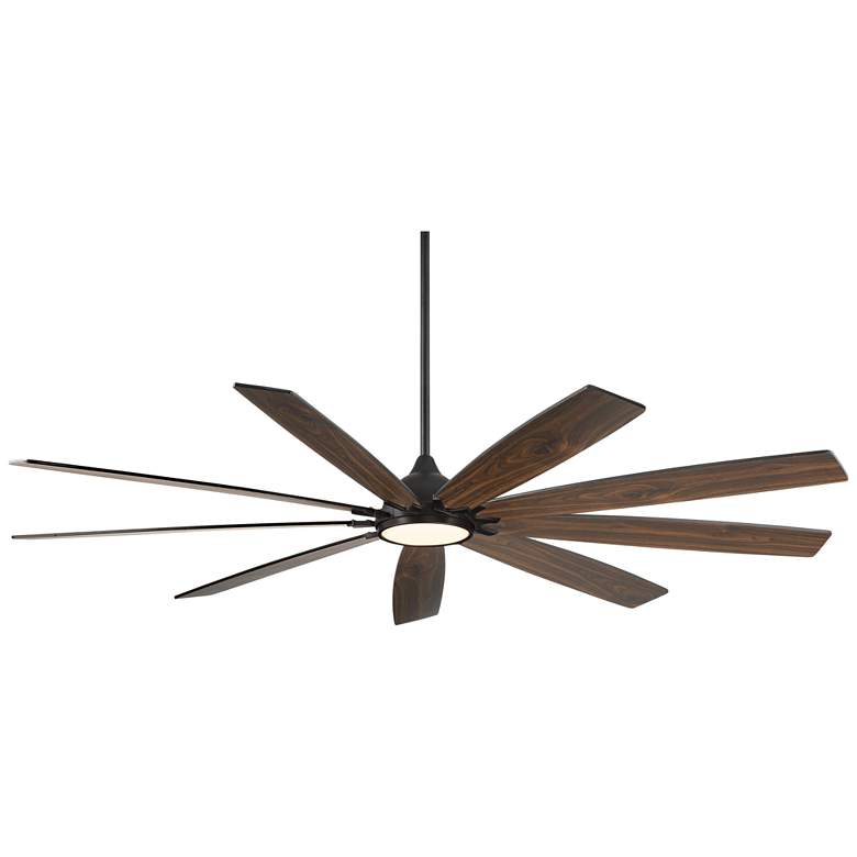 Image 2 72" Casa Vieja Tahoe Breeze Black LED Outdoor Ceiling Fan with Remote