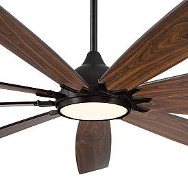 Image3 of 72" Casa Vieja Tahoe Breeze Black LED Outdoor Ceiling Fan with Remote more views