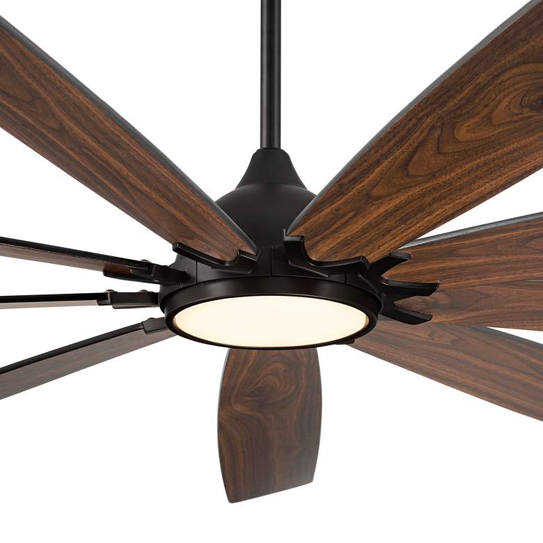 Image 3 72" Casa Vieja Tahoe Breeze Black LED Outdoor Ceiling Fan with Remote more views