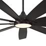 72" Casa Vieja Tahoe Breeze Black LED Outdoor Ceiling Fan with Remote