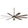72" Casa Vieja Tahoe Breeze Bronze LED Outdoor Ceiling Fan with Remote