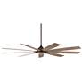 72" Casa Vieja Tahoe Breeze Bronze LED Outdoor Ceiling Fan with Remote