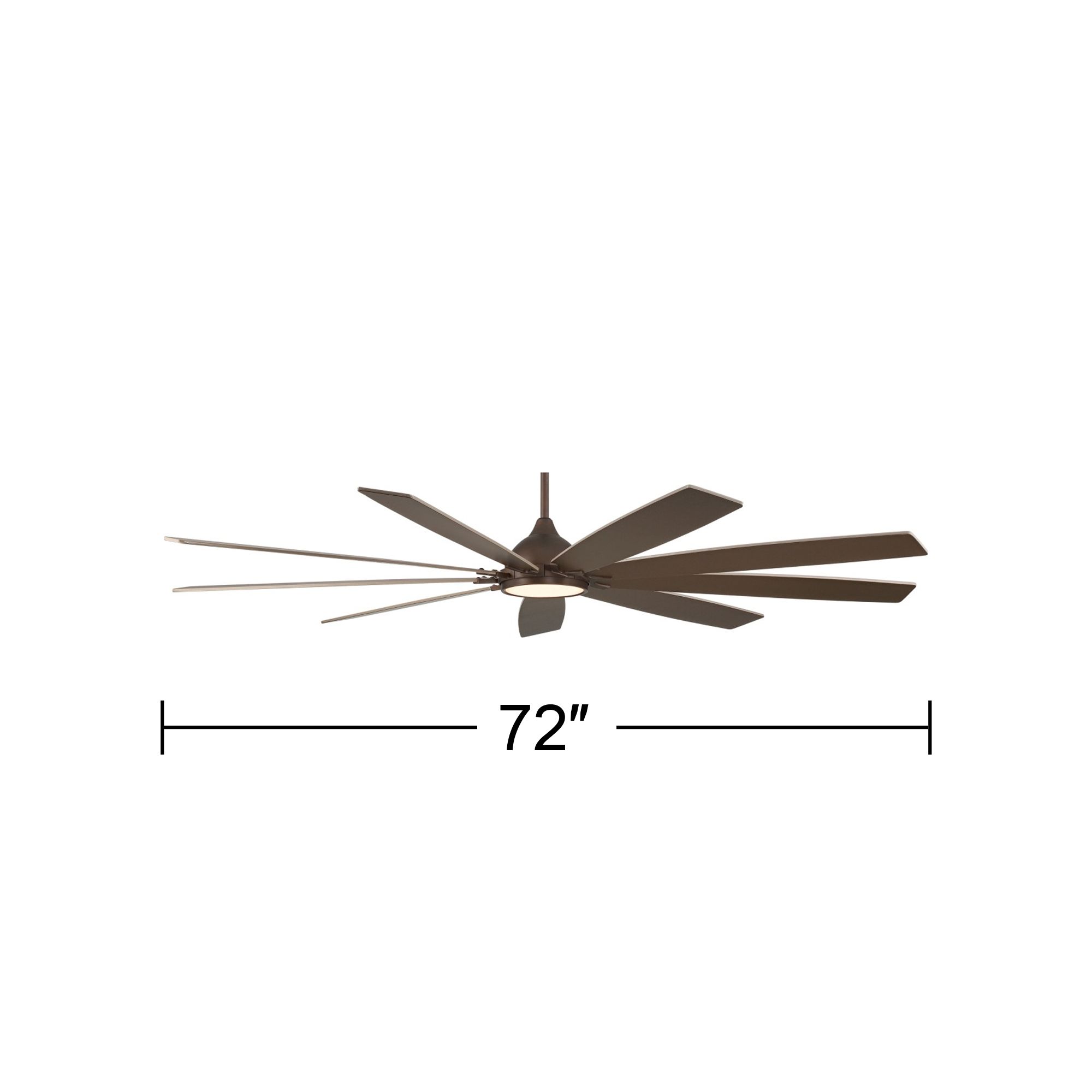 72" Casa Vieja Tahoe Breeze Bronze LED Outdoor Ceiling Fan with Remote