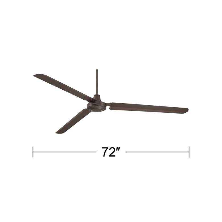 Image 7 72" Casa Vieja Velocity Bronze Damp Large Modern Fan with Wall Control more views