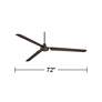 7_72" Casa Vieja Velocity Bronze Damp Large Modern Fan with Wall Control more views