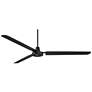3_72" Casa Vieja Velocity Matte Black Damp Modern Fan with Wall Control