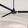 2_72" Casa Vieja Velocity Matte Black Damp Modern Fan with Wall Control