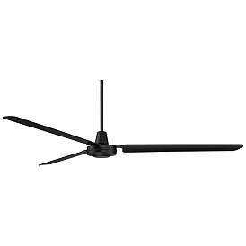 Image5 of 72" Casa Vieja Velocity Matte Black Damp Modern Fan with Wall Control more views