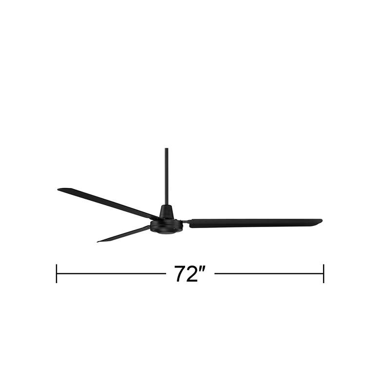 Image 7 72" Casa Vieja Velocity Matte Black Damp Modern Fan with Wall Control more views