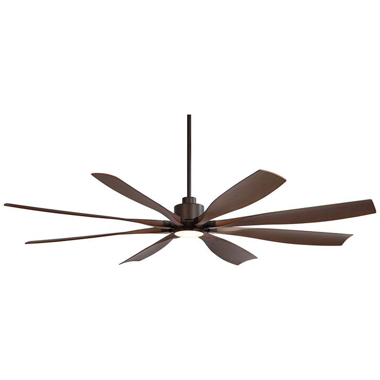 Image 1 72" Casa Vieja Vortex Bronze and Barnwood LED Ceiling Fan with Remote