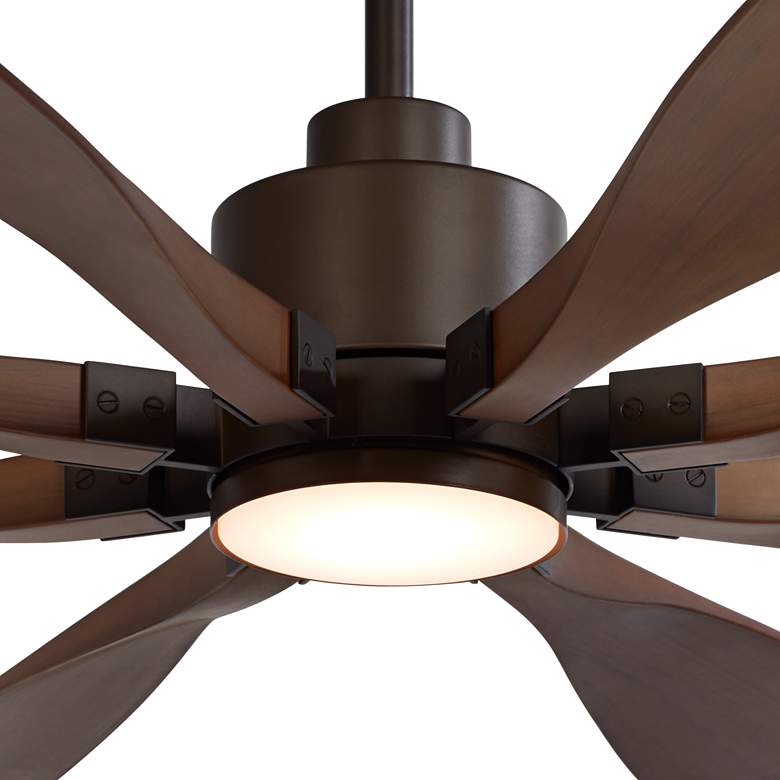 Image 2 72" Casa Vieja Vortex Bronze and Barnwood LED Ceiling Fan with Remote more views