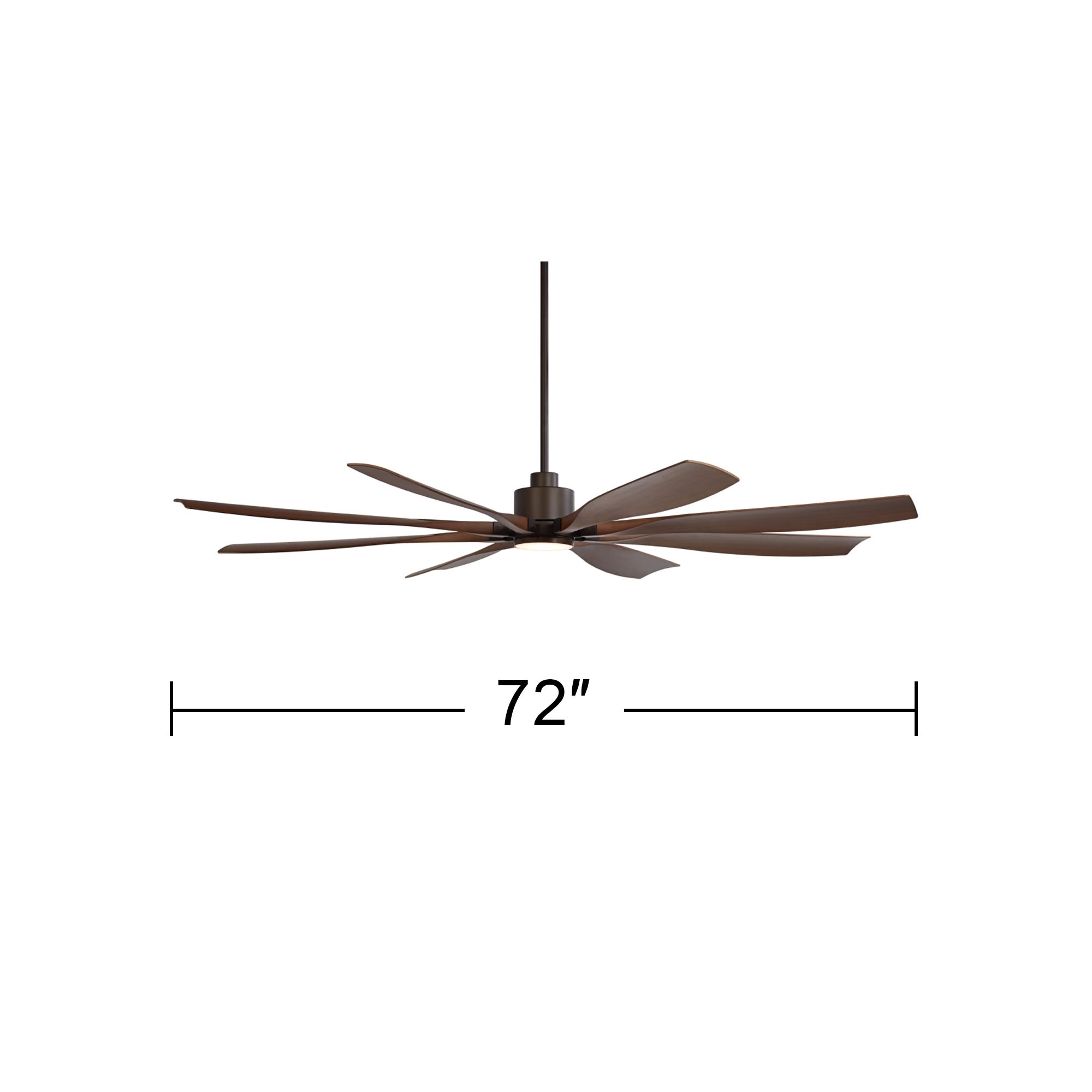 72" Casa Vieja Vortex Bronze and Barnwood LED Ceiling Fan with Remote