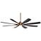 72" Casa Vieja Vortex Soft Brass Walnut LED Ceiling Fan with Remote