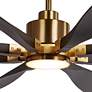 2_72" Casa Vieja Vortex Soft Brass Walnut LED Ceiling Fan with Remote more views