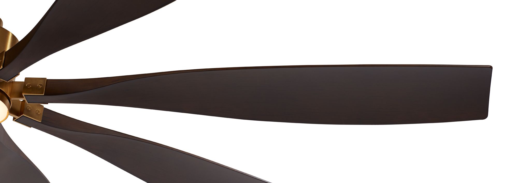 Image 4 72" Casa Vieja Vortex Soft Brass Walnut LED Ceiling Fan with Remote more views