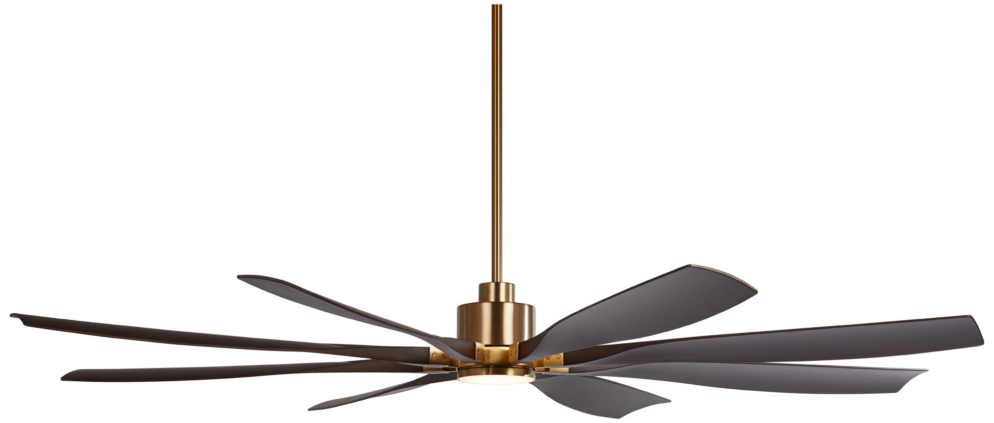 Image 7 72" Casa Vieja Vortex Soft Brass Walnut LED Ceiling Fan with Remote more views