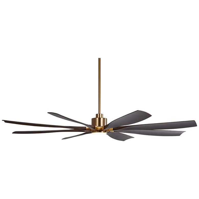 Image 6 72" Casa Vieja Vortex Soft Brass Walnut LED Ceiling Fan with Remote more views