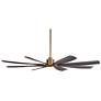 6_72" Casa Vieja Vortex Soft Brass Walnut LED Ceiling Fan with Remote more views
