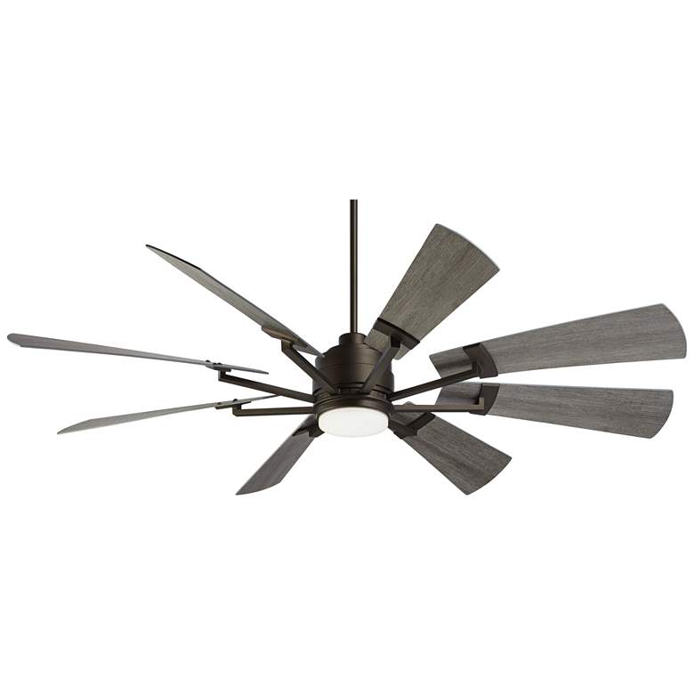 Image 2 72" Casa Vieja Windmill Bronze Damp LED Large Ceiling Fan with Remote