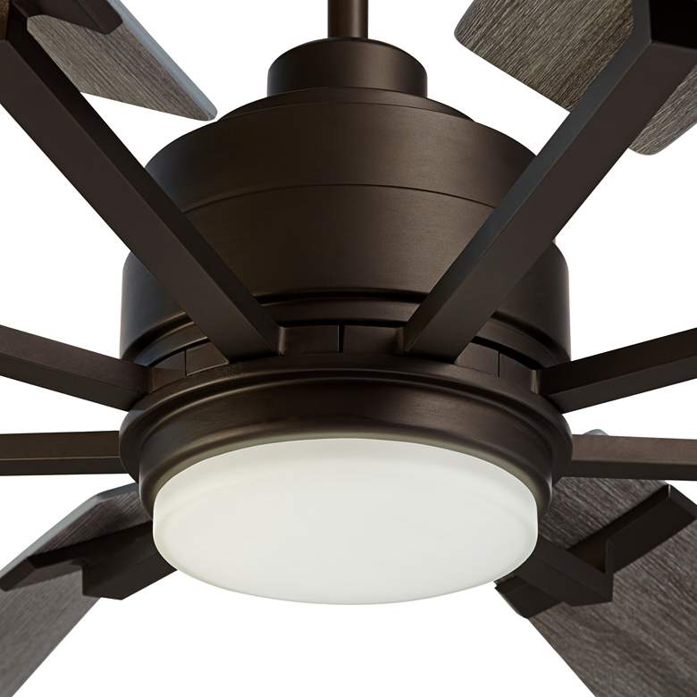 Image 3 72" Casa Vieja Windmill Bronze Damp LED Large Ceiling Fan with Remote more views