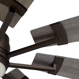 Image4 of 72" Casa Vieja Windmill Bronze Damp LED Large Ceiling Fan with Remote more views