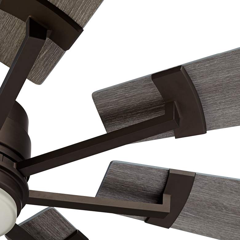Image 4 72" Casa Vieja Windmill Bronze Damp LED Large Ceiling Fan with Remote more views