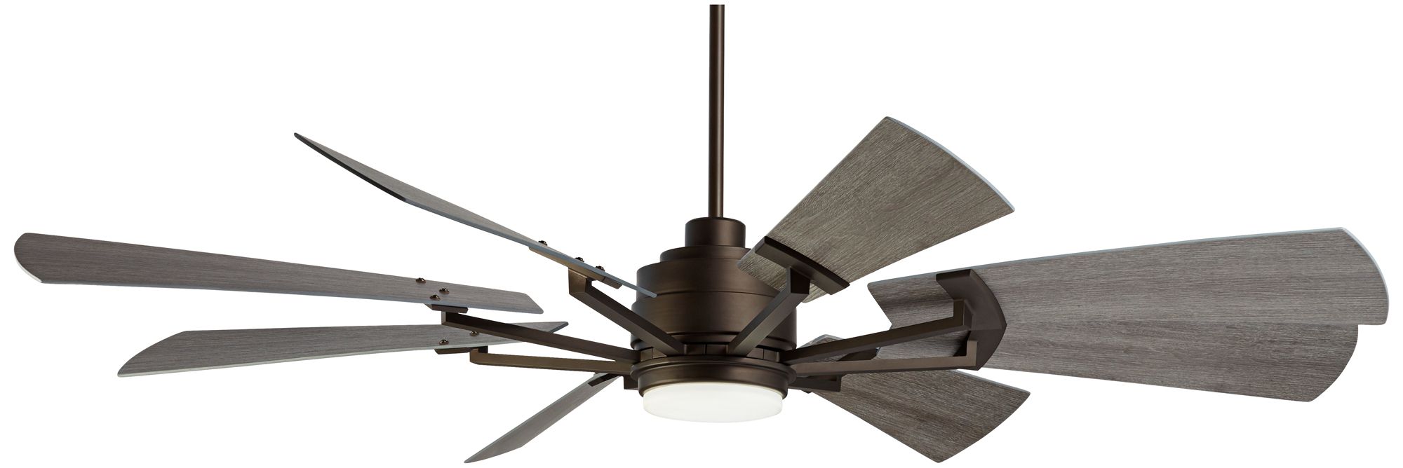 72" Casa Vieja Windmill Bronze Damp LED Large Ceiling Fan with Remote