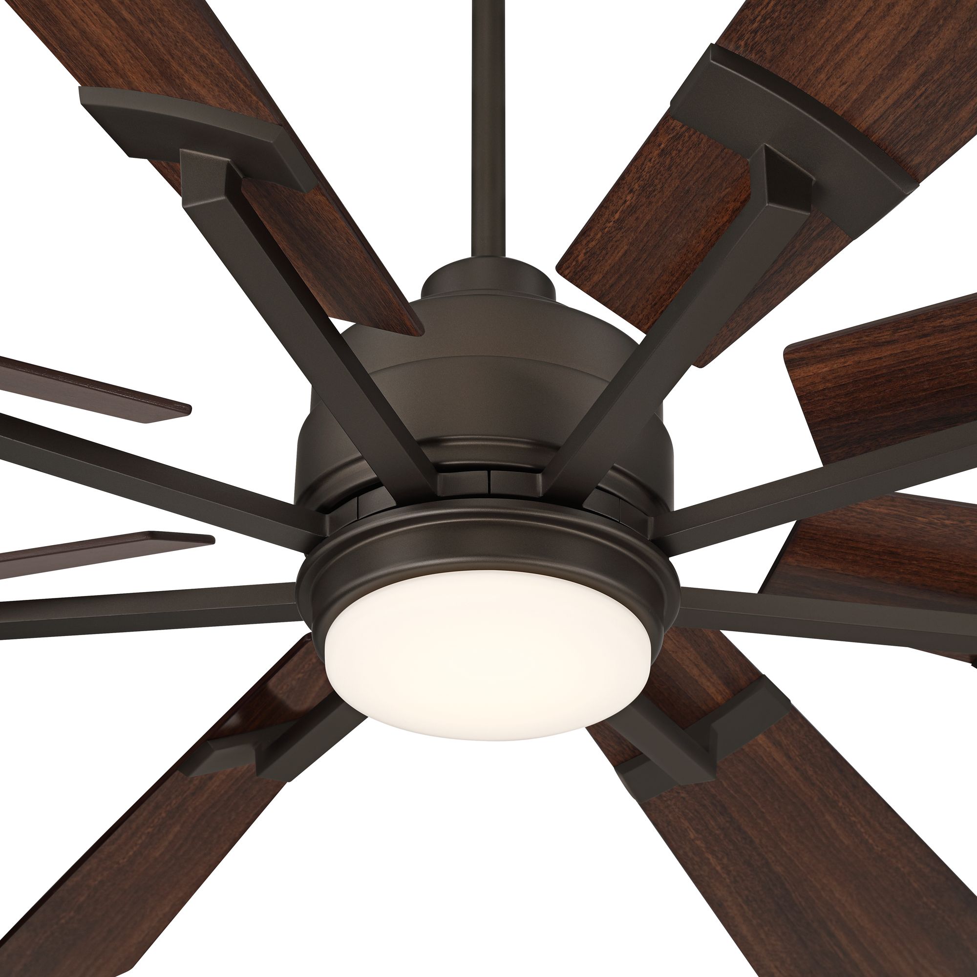 Image 3 72" Casa Vieja Windmill Bronze Walnut LED Large Ceiling Fan w/Remote more views
