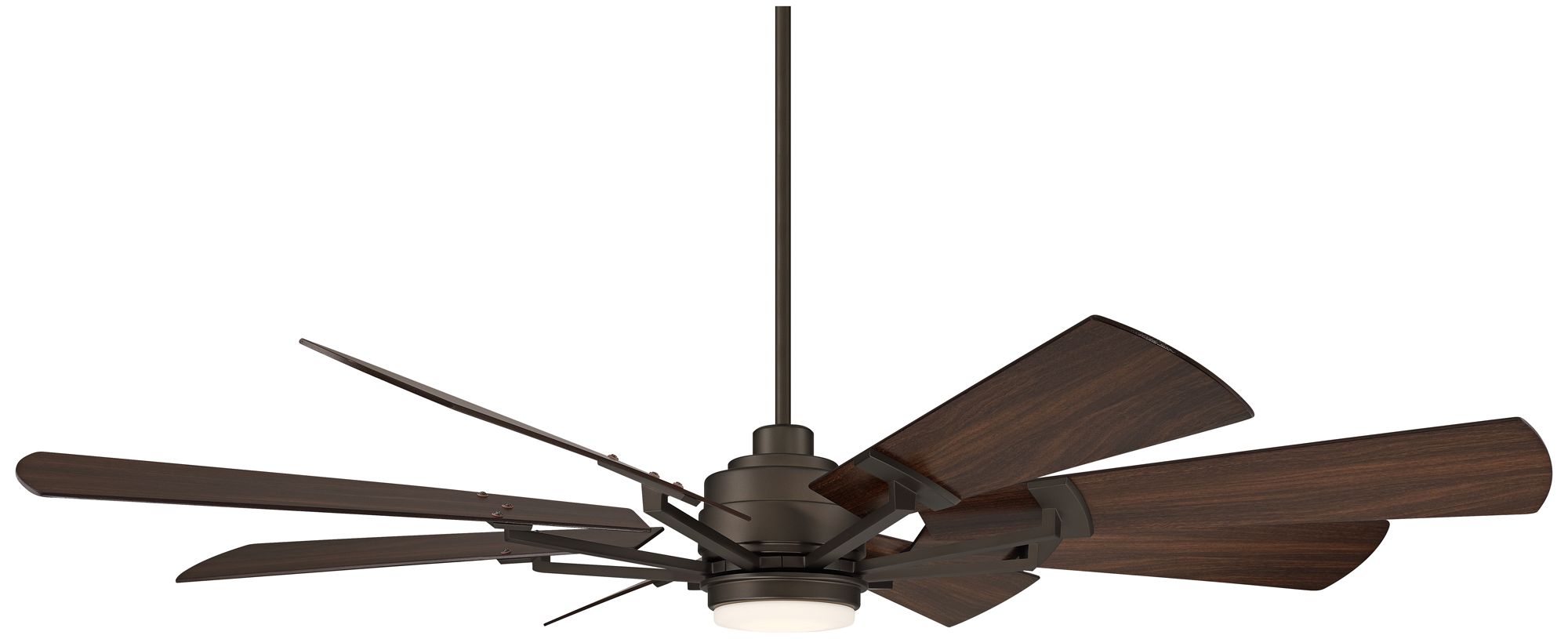Image 6 72" Casa Vieja Windmill Bronze Walnut LED Large Ceiling Fan w/Remote more views