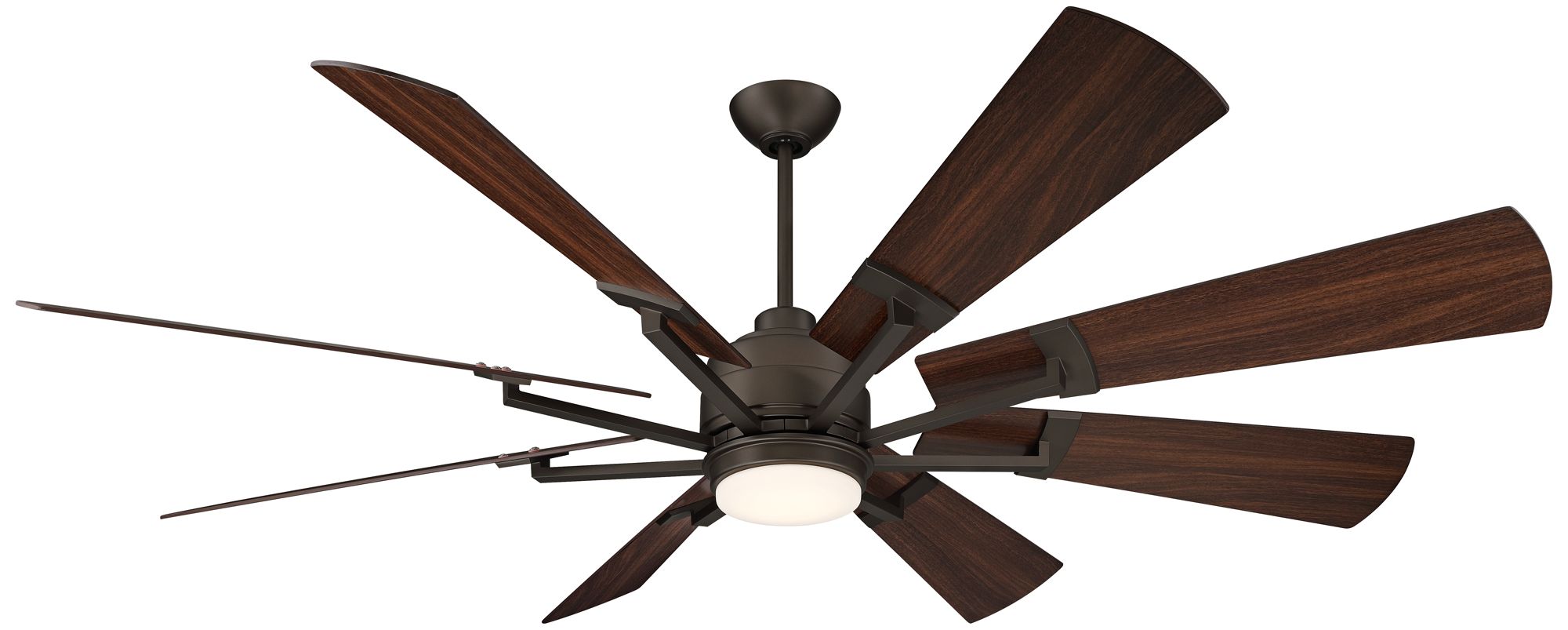 72" Casa Vieja Windmill Bronze Walnut LED Large Ceiling Fan w/Remote