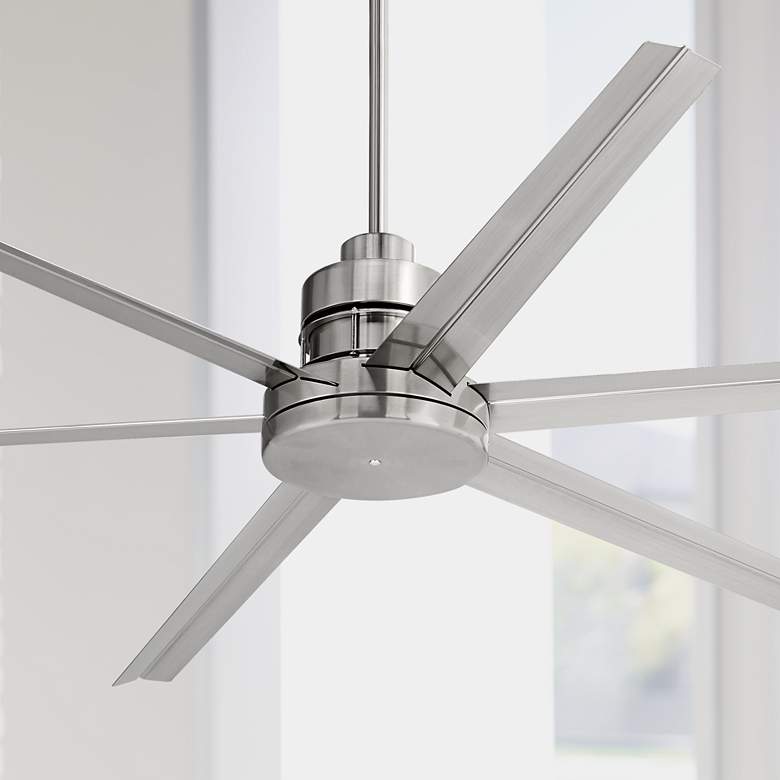 Image 2 72" Craftmade Mondo Brushed Nickel Large Ceiling Fan with Remote