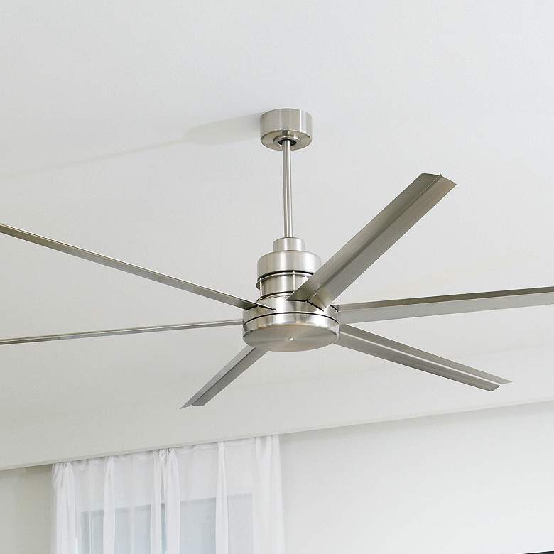 Image 2 72 inch Craftmade Mondo Brushed Nickel Large Ceiling Fan with Remote