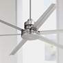 72" Craftmade Mondo Brushed Nickel Large Ceiling Fan with Remote in scene