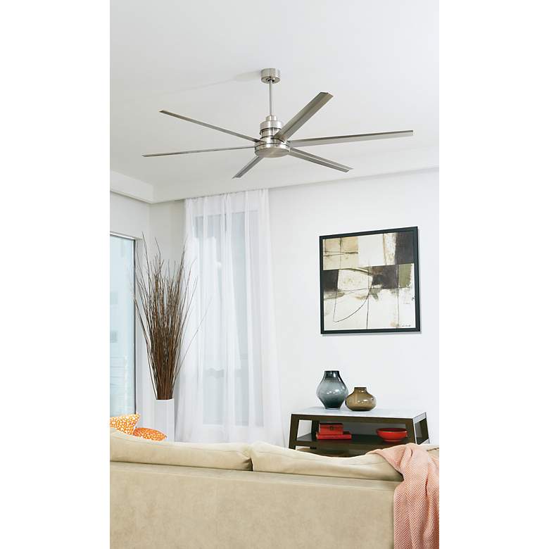 Image 4 72" Craftmade Mondo Brushed Nickel Large Ceiling Fan with Remote more views
