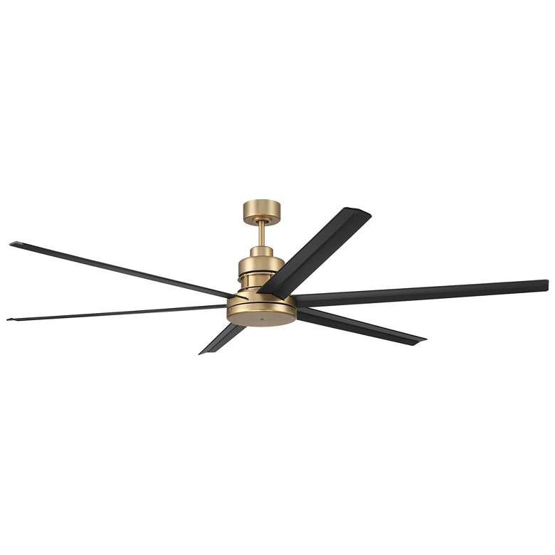 Image 1 72" Craftmade Mondo Satin Brass 6-Blade Ceiling Fan with Remote