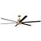 72" Craftmade Mondo Satin Brass 6-Blade Ceiling Fan with Remote