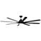72" Craftmade Rush Flat Black LED Wet Rated Smart Ceiling Fan