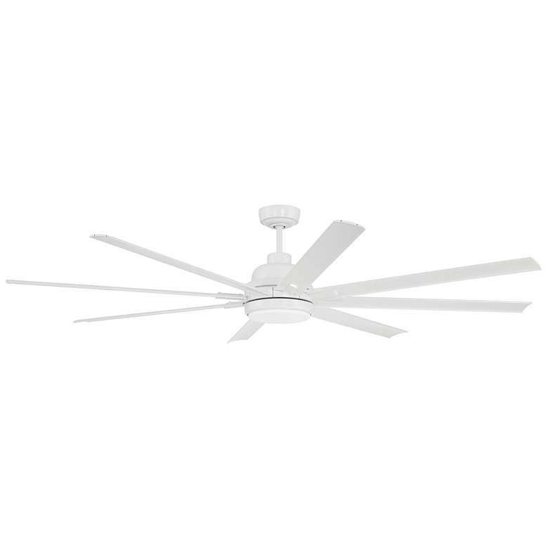 Image 1 72" Craftmade Rush LED 8-Blade White Finish Wet Rated Smart Fan