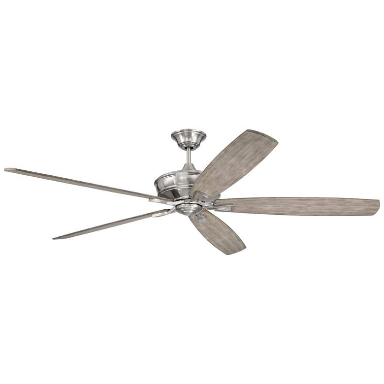 Image 1 72 inch Craftmade Santori Brushed Nickel Indoor Ceiling Fan with Remote