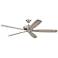 72" Craftmade Santori Brushed Nickel Indoor Ceiling Fan with Remote
