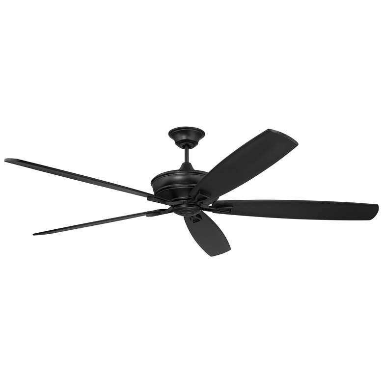 Image 1 72 inch Craftmade Santori Flat Black Outdoor Ceiling Fan with Remote
