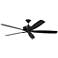 72" Craftmade Santori Flat Black Outdoor Ceiling Fan with Remote