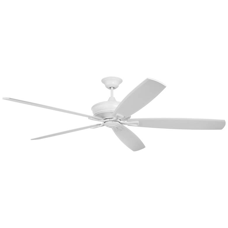 Image 1 72 inch Craftmade Santori Matte White Outdoor Ceiling Fan with Remote