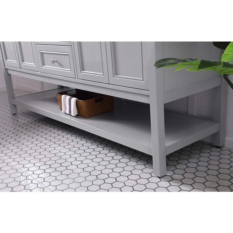 Image 7 72 Inch Double Sink Bathroom Vanity Set In Grey more views