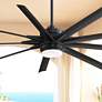 72" Fanimation Odyn Custom Black LED Outdoor Smart Ceiling Fan
