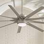 72" Fanimation Odyn Custom Nickel LED Outdoor Smart Ceiling Fan